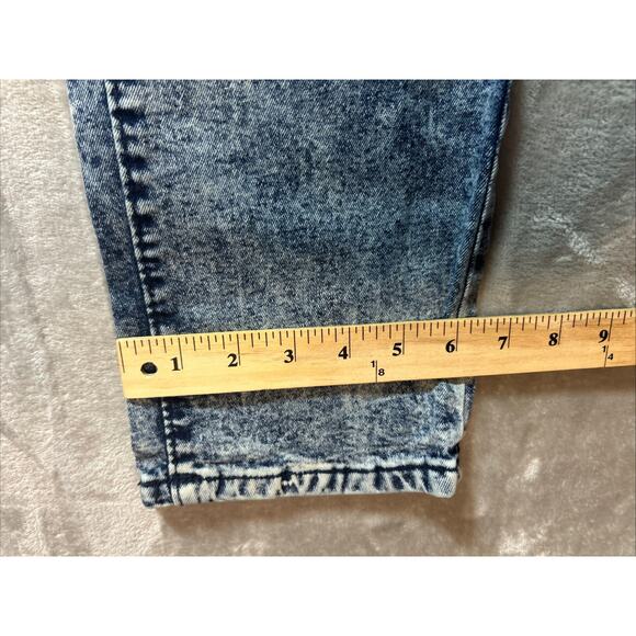 Phat Farm Jeans Mens 34x32 Stretch Skinny Biker Acid Wash Blue Size Retro Y2K - Picture 12 of 14